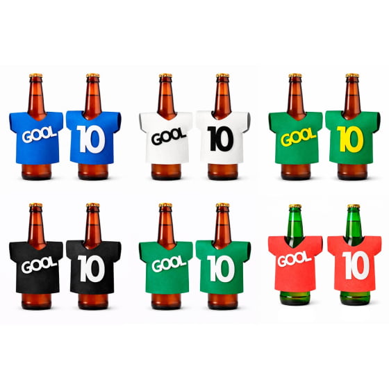 Camisetinha para Garrafa Long Neck ou Lata - 5 unidades