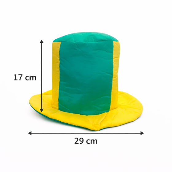 Cartola Baixa Brasil Verde e Amarelo