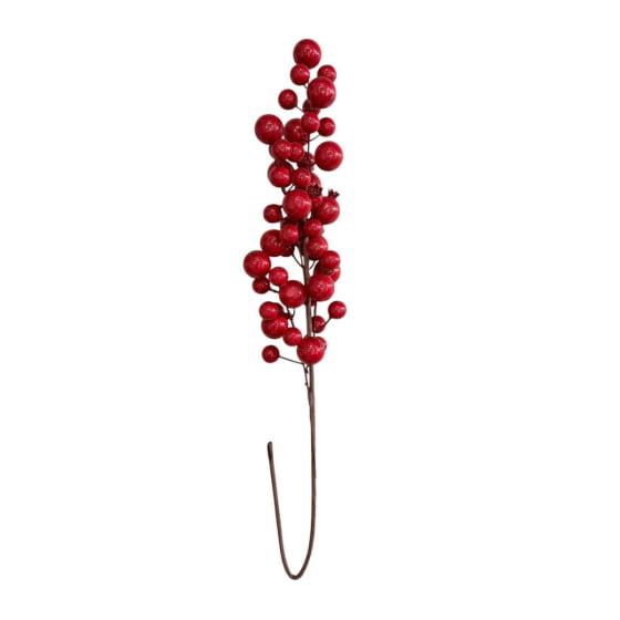 Enfeite Decorativo Galho com Cerejas e Mini Romas