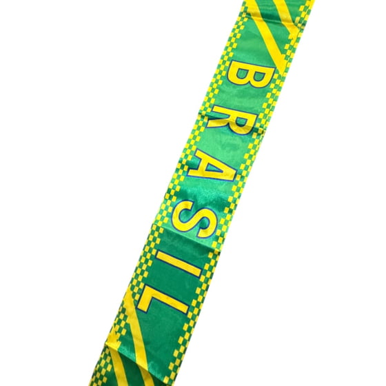 Lenço Cachecol Brasil Verde e Amarelo