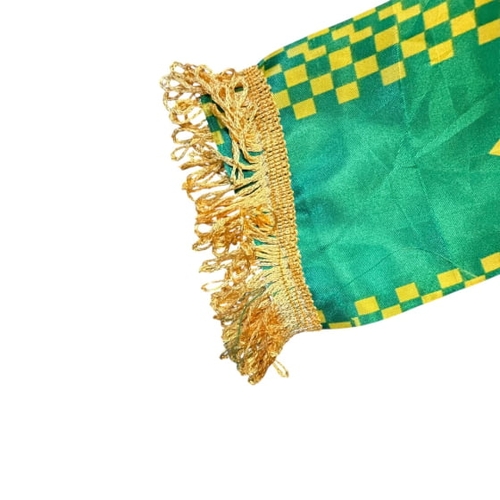 Lenço Cachecol Brasil Verde e Amarelo