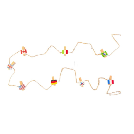 Mini Prendedor Bandeira Países - 8 unidades
