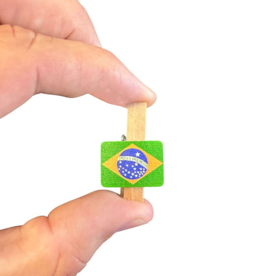 Mini Prendedor Bandeira Países - 8 unidades