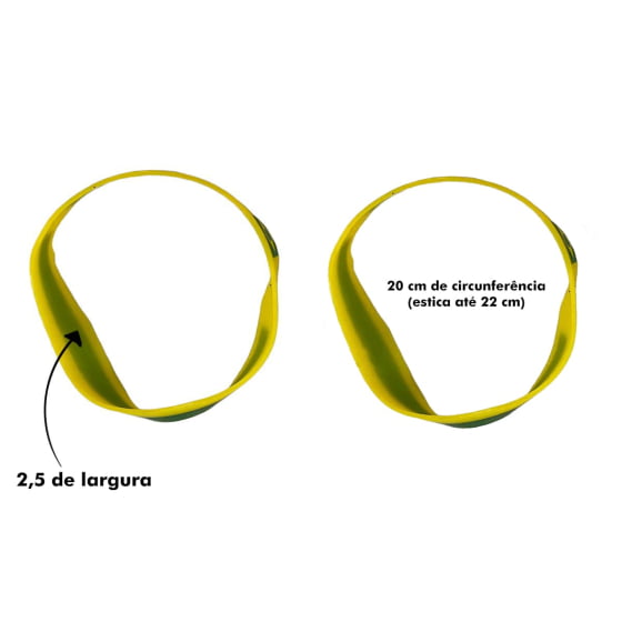 Pulseira Silicone Brasil com 2 unidades