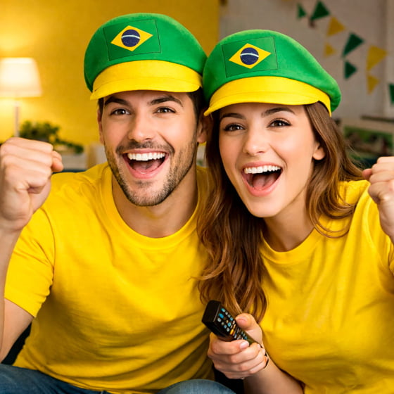 Quepe Especial Brasil Verde e Amarelo