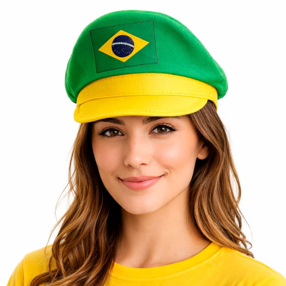Quepe Especial Brasil Verde e Amarelo