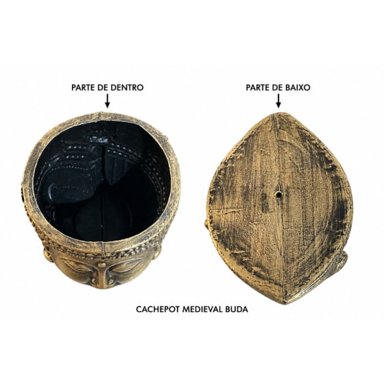 Cachepot Decorativo de Plástico Grande Buda