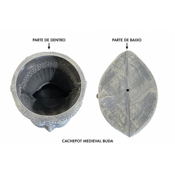 Cachepot Decorativo de Plástico Grande Buda
