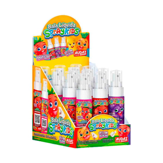 Bala Líquida Sabores Spraykids - Caixa com 12 unidades