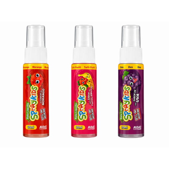 Bala Líquida Sabores Spraykids Caixa com 12 unidades