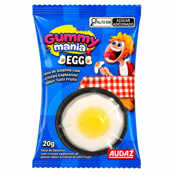 Gummy Mania Egg Cristais Explosivos 20 gramas - Unidade