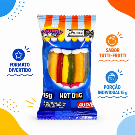 Gummy Mania Hot Dog Cachorro Quente 15 gramas - Unidade