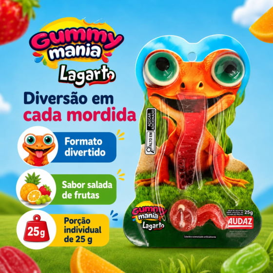 Gummy Mania Lagarto 25 gramas - Unidade