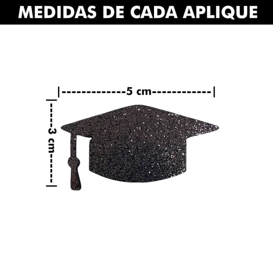 Mini Aplique Capelo EVA Glitter - 10 unidades