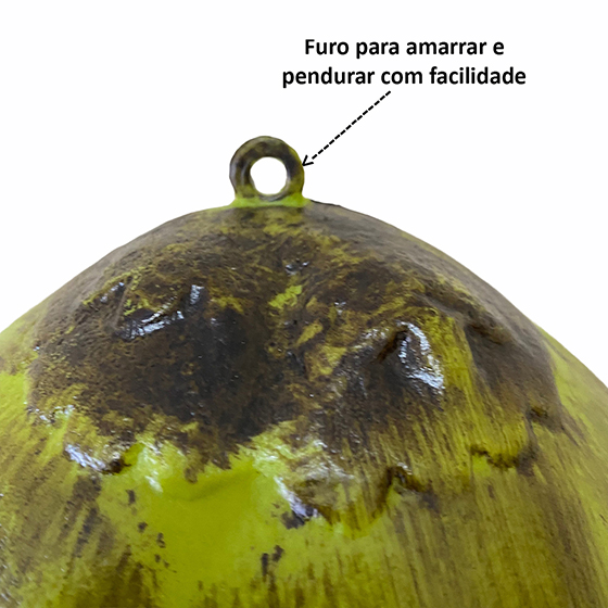 Coco Decorativo Verde Plástico 24 cm Decoração de Festas
