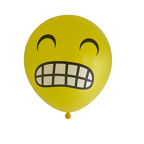 Balão de Latex Carinhas Smile Emoji - 5 unidades