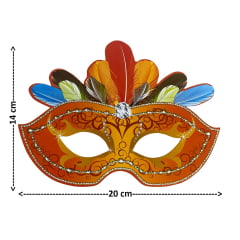 Máscara Carnaval Papel Cartonado - 10 unidades
