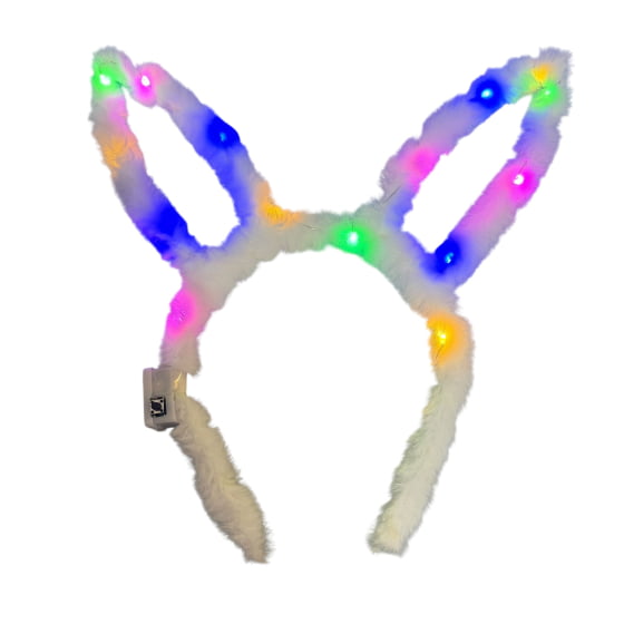 Tiara Coelho Páscoa Vazada com Led Pisca Escolha a Cor