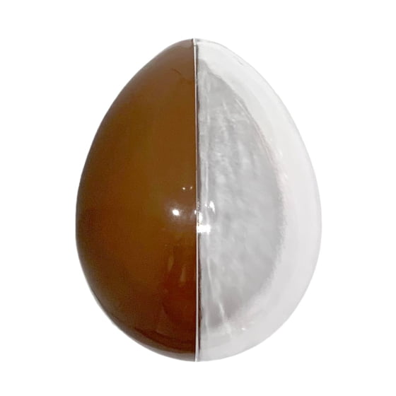 Mini Ovo Plástico Marrom 10x7 cm Lembrancinha Páscoa Kit 4un