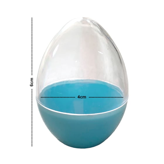 Mini Ovos de Páscoa Decorativos Plásticos para Caça aos Ovos Azul