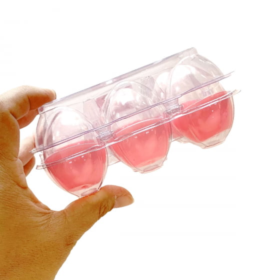Mini Ovos de Páscoa Decorativos Plásticos para Caça aos Ovos Rosa