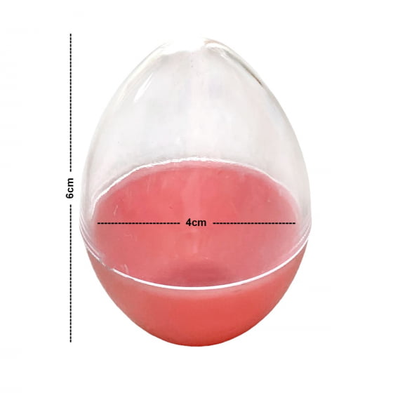 Mini Ovos de Páscoa Decorativos Plásticos para Caça aos Ovos Rosa