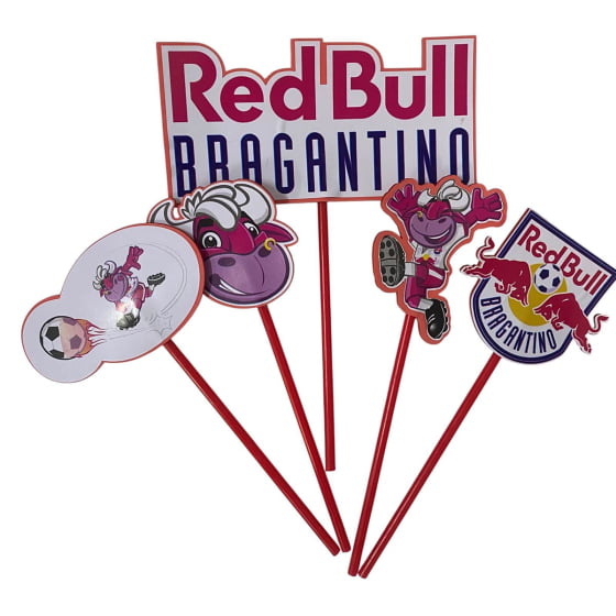 Kit Festa Prático Decoração Futebol Time Red Bull Bragantino