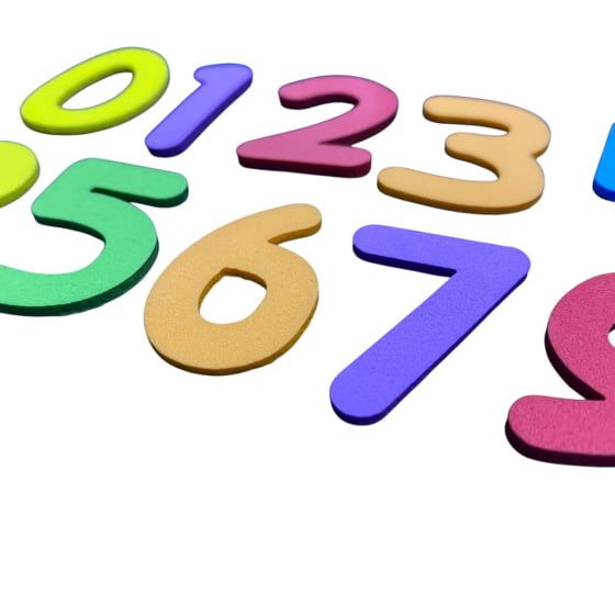 Mini Números em EVA 4 cm - 10 unidades